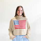 Stars and Stripes Turtleneck Sweater