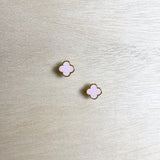Pink Clover Stud Earrings