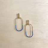 Blue & Gold Drop Earrings