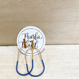 Blue & Gold Drop Earrings