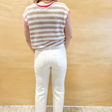 Clean Stretch Straight Denim - Cream