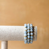 Callie Bracelet - Round Marbled Blue