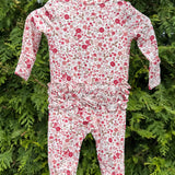 Serene Floral Zipper Footie