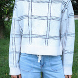 Selena Plaid Crewneck Sweater