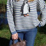 Penguin Stripe Graphic Sweater