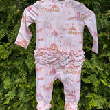 Princess Unicorns Zipper Footie