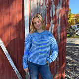 Nora Striped Sweater - Blue