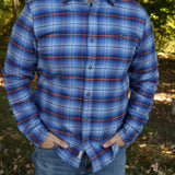 Seaside Lightweight Flannel Shirt - Blue Sky Plaid
