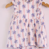 Angel Dear Ruffle Bodysuit Dress - Stripe Dot Roses