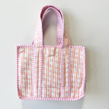 The Ellie Mini Tote -  Green Gingham