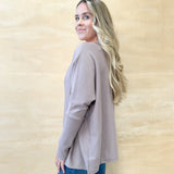 Elegance Sweater Top - Mocha