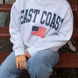 East Coast American Flag Mockneck