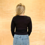 Decodes You Knit Top -  Black