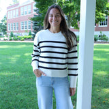 Isabelle Ivory Striped Sweater