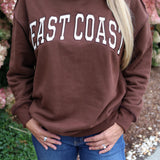 East Coast Brown Gingham Mockneck