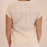 Daphne Striped Top - Khaki