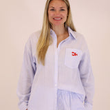 Lobster Pinstripe Button Down