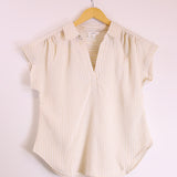 Daphne Striped Top - Khaki
