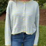 Brenna Cardigan - Sage/Blue