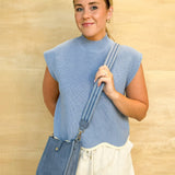 Favorite Moment Mock Sweater - Denim