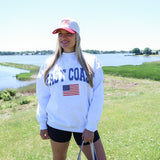 East Coast American Flag Mockneck
