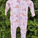 Princess Unicorns Zipper Footie
