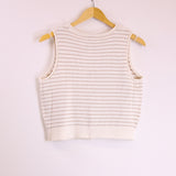 Striped Button Down Cardigan Vest