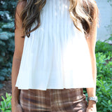 Peyton Pleated Sleeveless Top