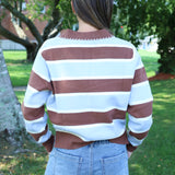Allie Striped Collared Sweater