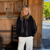 Francesca French Terry Hoodie - Black