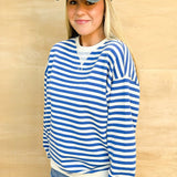 Sweet Sense Stripe Crewneck Long Sleeve