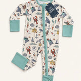 Coastal Zipper Baby Romper