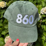 860 Hat - Spruce/White