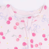 2 Way Ruffle Back Romper - Sweet Bow Cherries