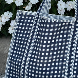 The Emilia Tote - Navy Gingham