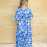 Resort Print Maxi Dress - Azure