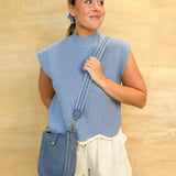 Favorite Moment Mock Sweater - Denim