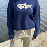 Nautical Fish Sweater - Navy