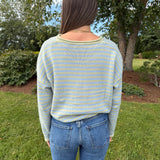 Brenna Cardigan - Sage/Blue