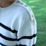 Isabelle Ivory Striped Sweater