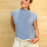 Favorite Moment Mock Sweater - Denim