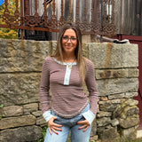 Weekend Striped Henley Top
