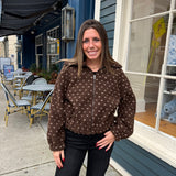 Espresso Fleece Zip Up Jacket