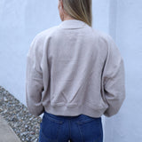 In Season Herringbone Crop Bomber