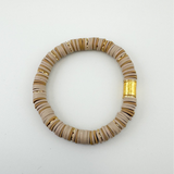 Callie Bracelet- Grey and Gold