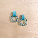 Acrylic Light Blue Drop Earrings