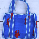The Ellie Mini Tote - Blue Lobster