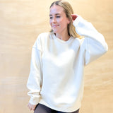 Oversized Fleece Sweatshirt - Pearled Ivory