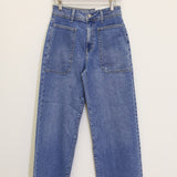 Heather Utility Wide Leg Jean