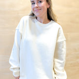 Oversized Fleece Sweatshirt - Pearled Ivory